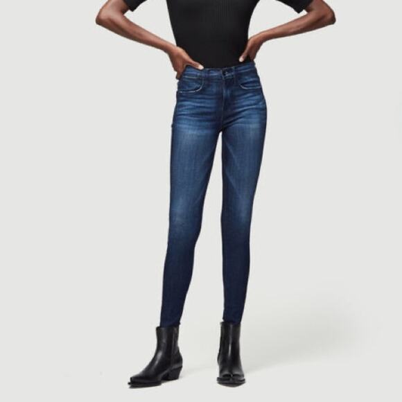 Frame Le High Skinny Dark Wash Disco High Waisted Ankle Jeans Size 27 - Picture 1 of 7